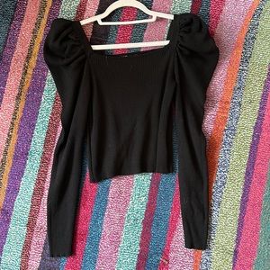 Black long sleeve (puffy) size M from Nasty Gal!